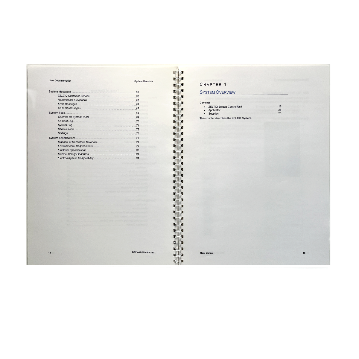 ZELTIQ System User Manual BRZ-001-TUM-EN2-B