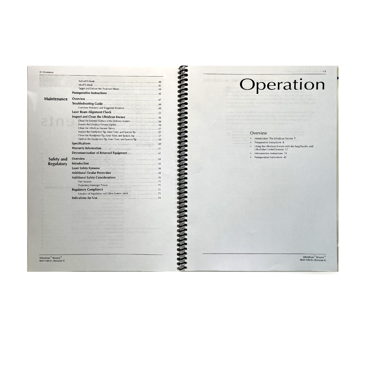 LUMENIS, UltraScan Encore, Computer Pattern Generator (CPG), Operator’s Manual, for use with the Ultra Pulse CO2 Laser: Encore and SurgiTouch Models, P/N 0637-128-01, Revision C