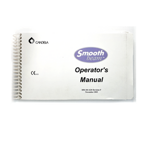 Candela Smooth beam Operators manual 8501-00-1620 Revision F November 2003