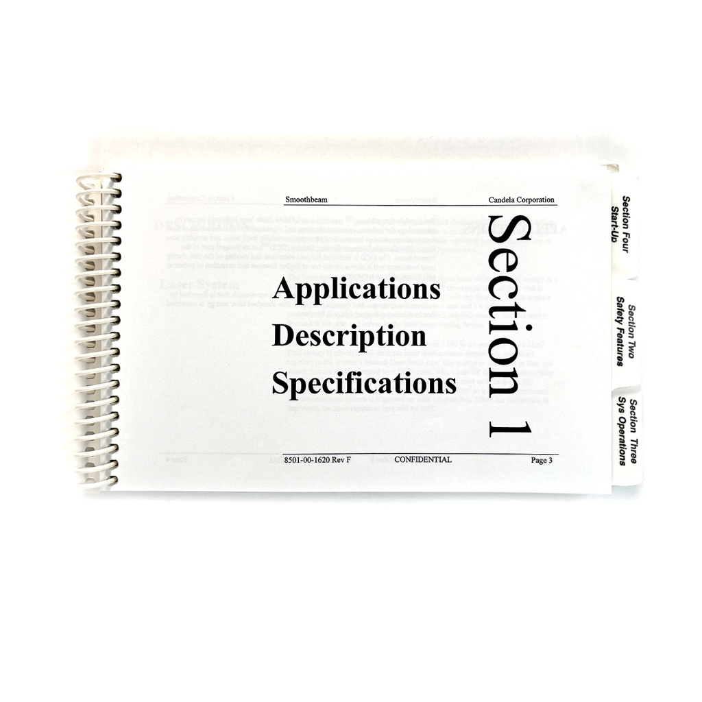 Candela Smooth beam Operators manual 8501-00-1620 Revision F November 2003