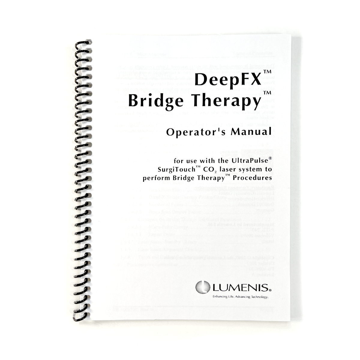 Lumenis DeepFX Bridge Therapy Operators Manual PB-1009720, Rev.A October 2007