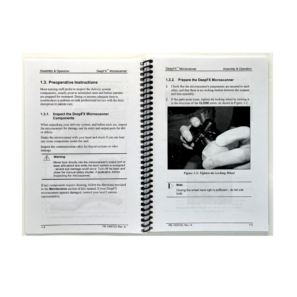 Lumenis DeepFX Bridge Therapy Operators Manual PB-1009720, Rev.A October 2007