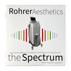 Rohrer Aesthetics, the Spectrum “Multi Platform Laser / IPL” (skin resurfacing, hair removal, tattoo removal, vascular reduction, IPL.) Booklet.