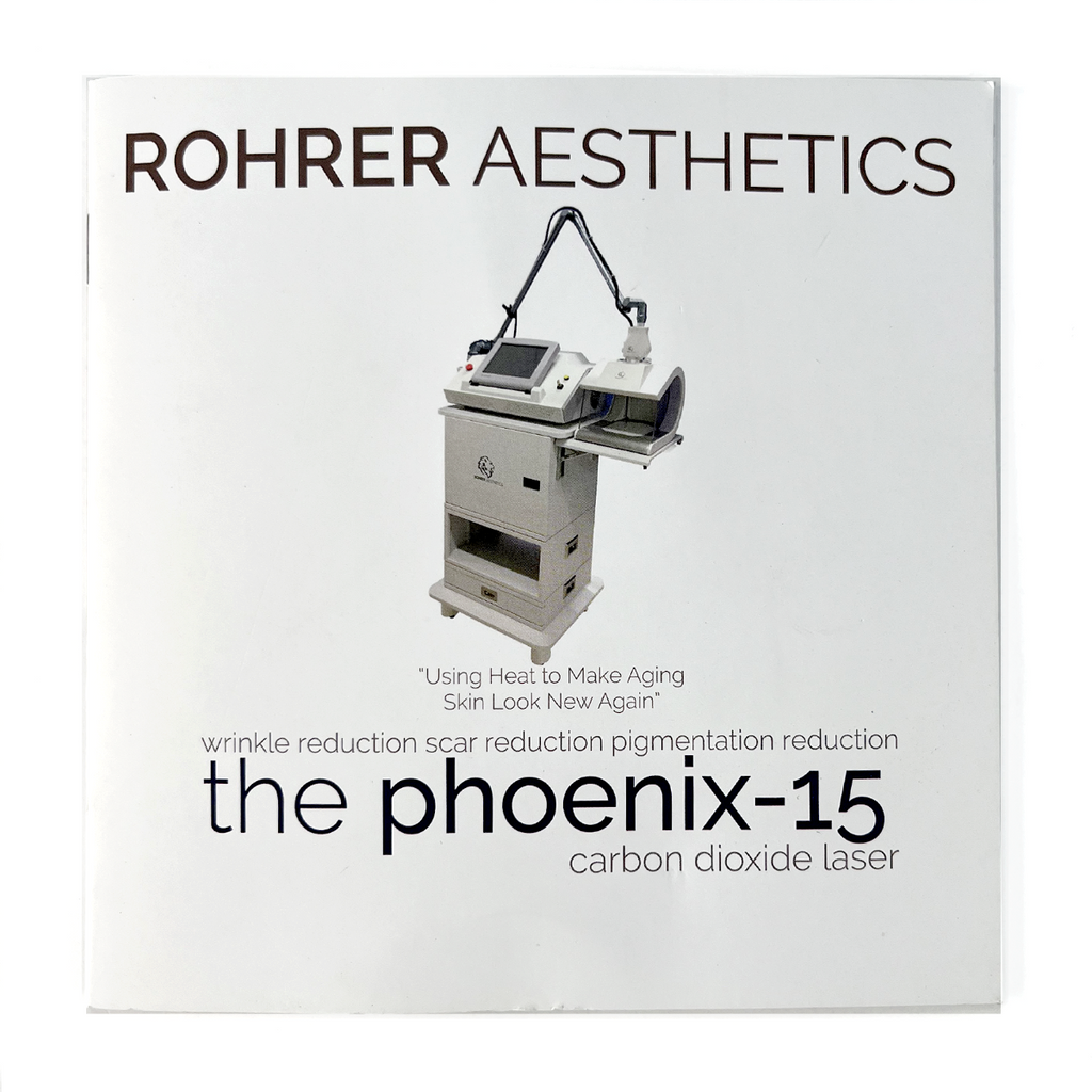 ROHRER AESTHETICS, the phoenix-15 carbon dioxide laser “wrinkle reduction scar reduction pigmentation reduction”