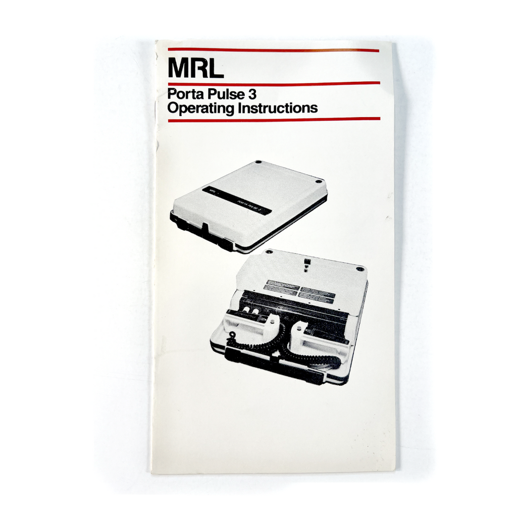MRL Porta Pulse 3 Operating Instructions