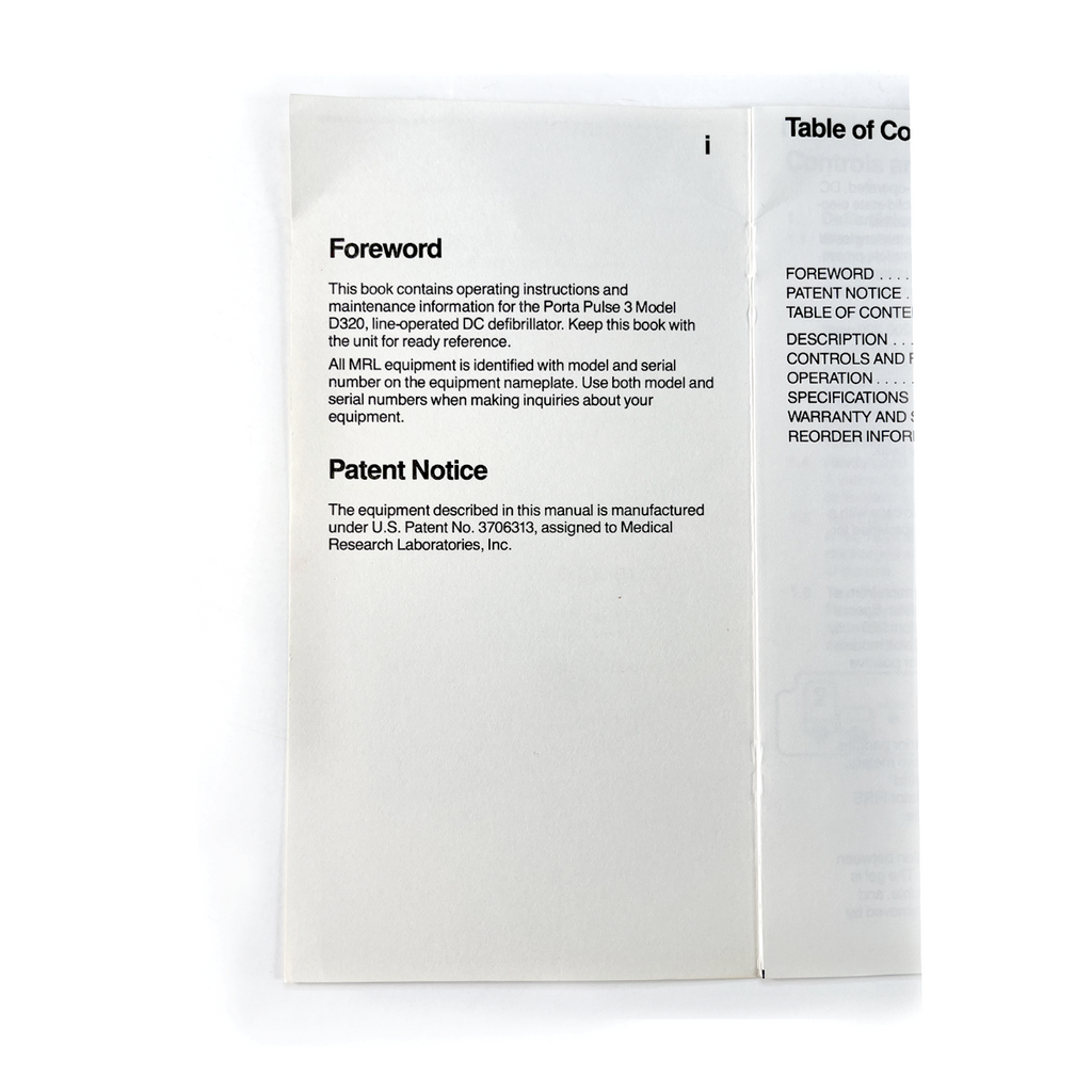 MRL Porta Pulse 3 Operating Instructions