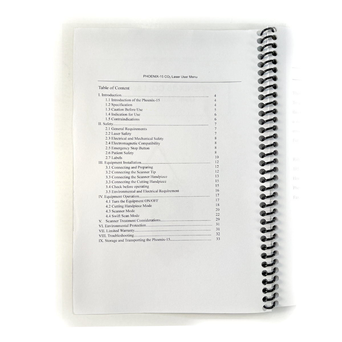 PHOENIX-15 CO2 - Laser User Manual REV 1, November 2015