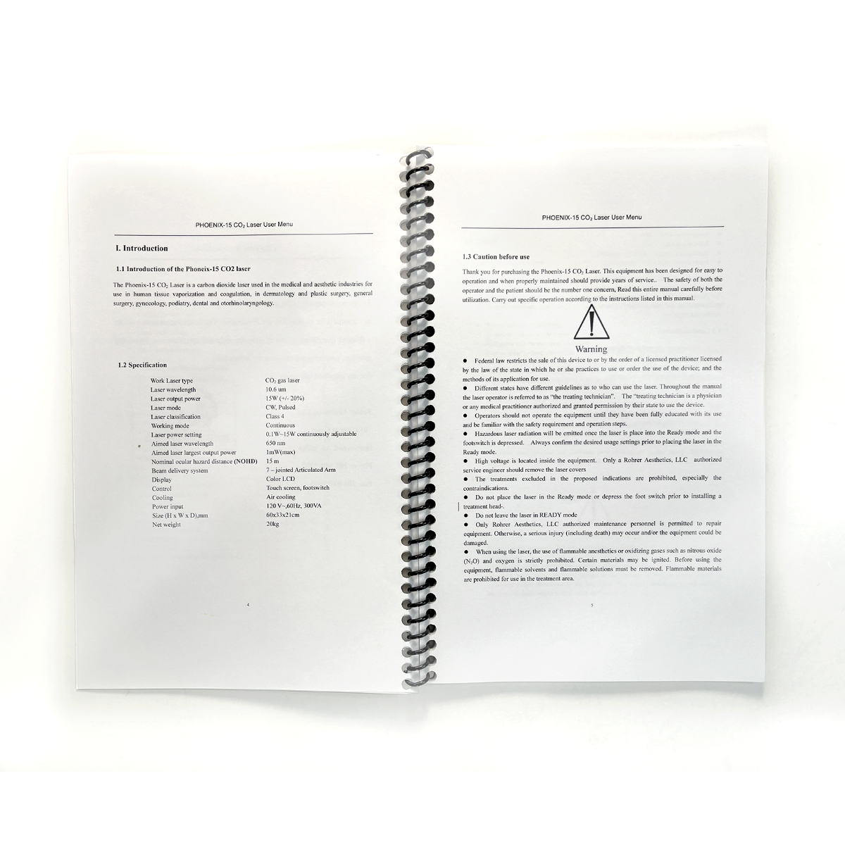 PHOENIX-15 CO2 - Laser User Manual REV 1, November 2015