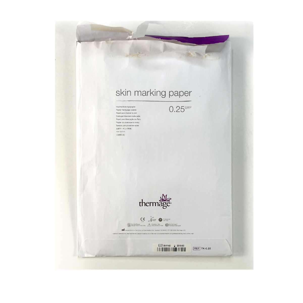 Solta, 0.25 cm2 Thermage Skin Marking Paper (6 pack)