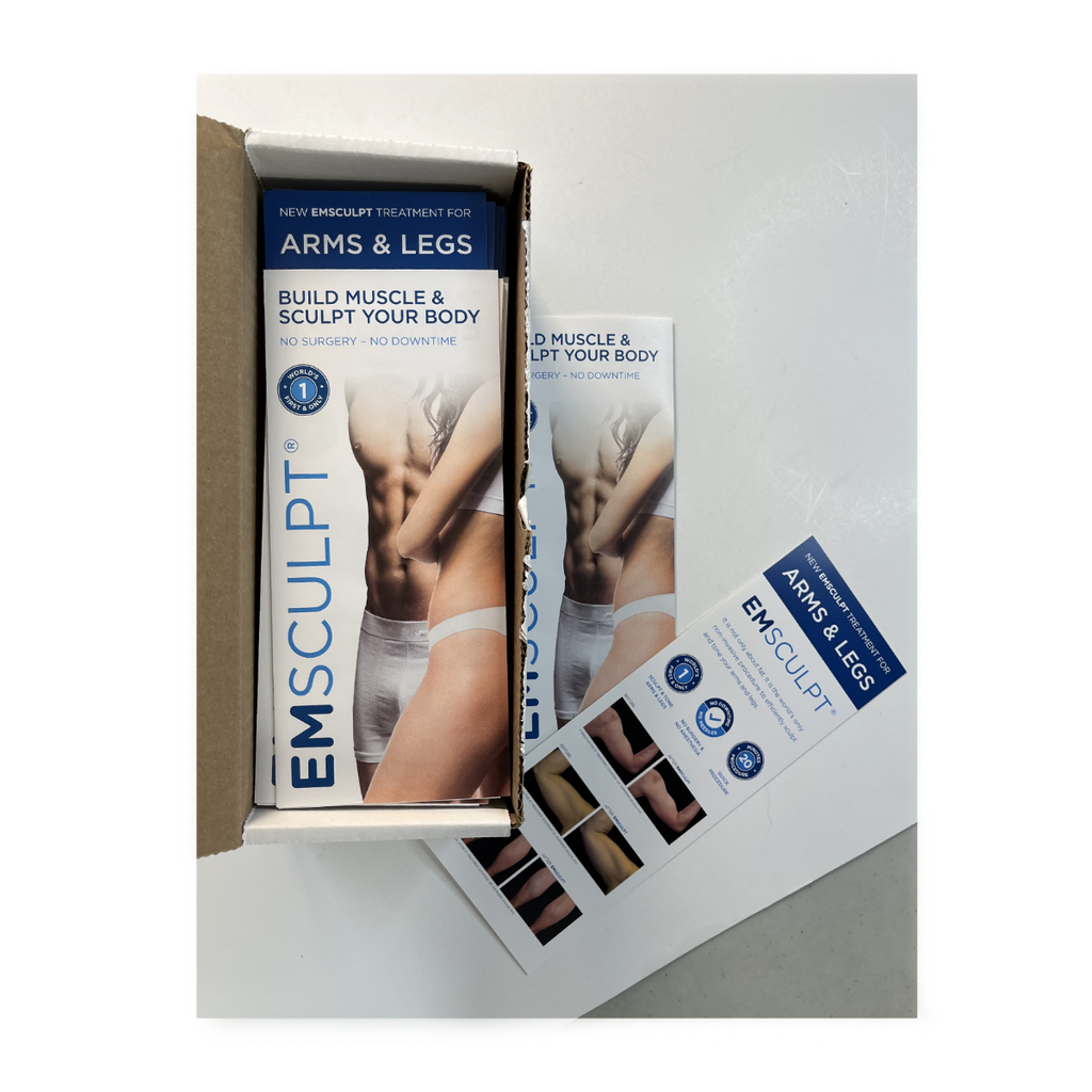 BTL, EMsculpt Build Muscle & Sculpt Your Body "ARMS & LEGS" Brochures (84 pack)