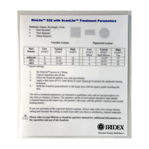 IRIDEX, DioLite 532 with ScanLite Treatment Parameters, P/N: 40430 Rev. C