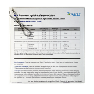 Syneron, elos Plus, SR Treatment Quick-Reference Guide, P/B: PB70211EN