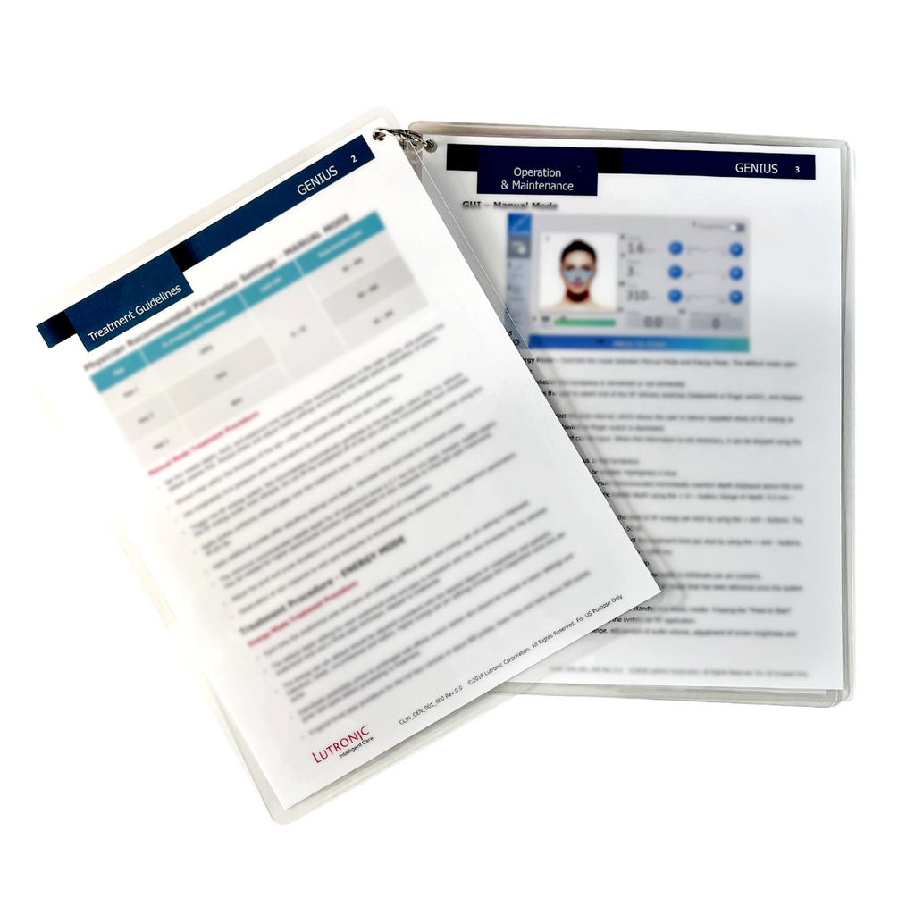 LUTRONIC, GENIUS, Intelligent RF Delivery, QUICK START GUIDE, P/N: CLIN_GEN_001_000 Rev 0.0, EXP 2018
