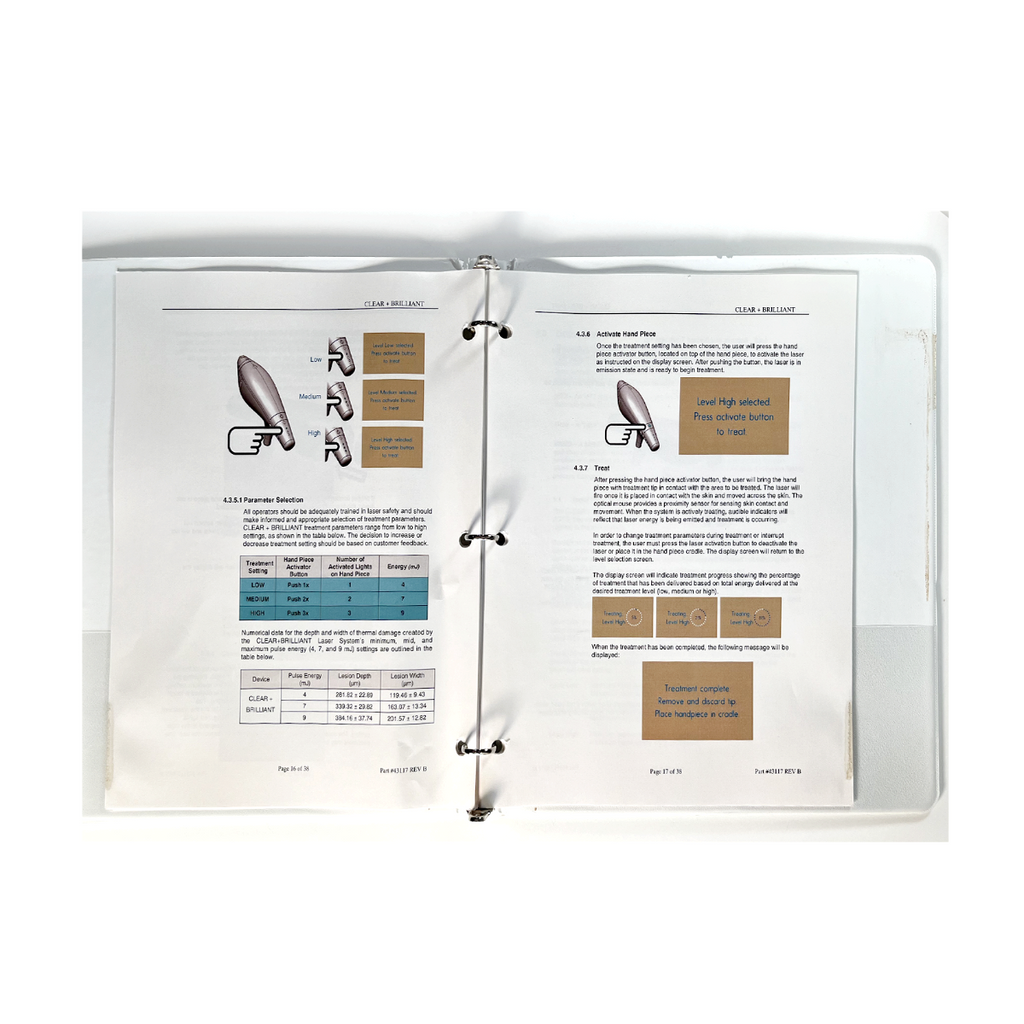 Solta Medical Clear + Brilliant Laser System Operator Manual 43117 Rev.B