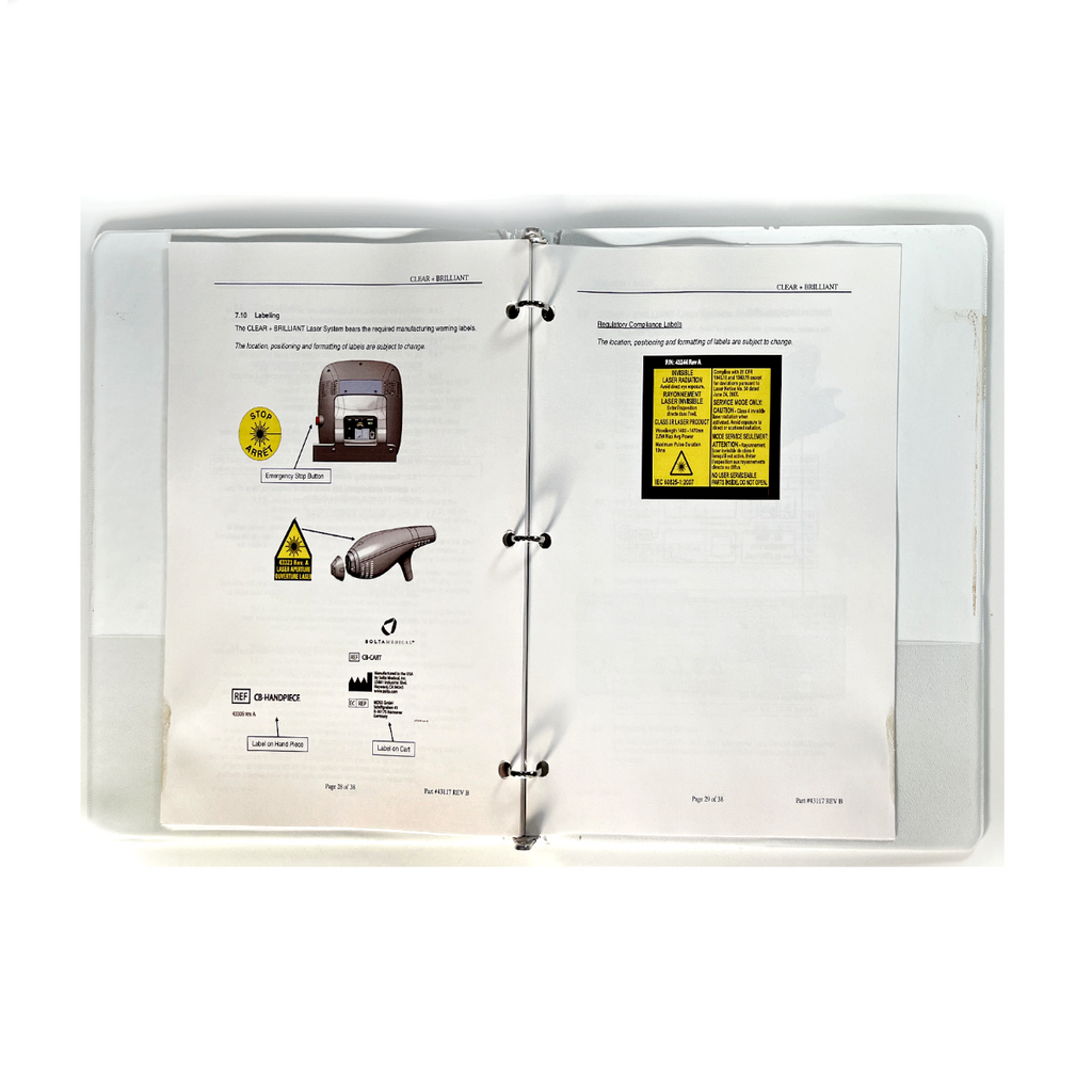 Solta Medical Clear + Brilliant Laser System Operator Manual 43117 Rev.B
