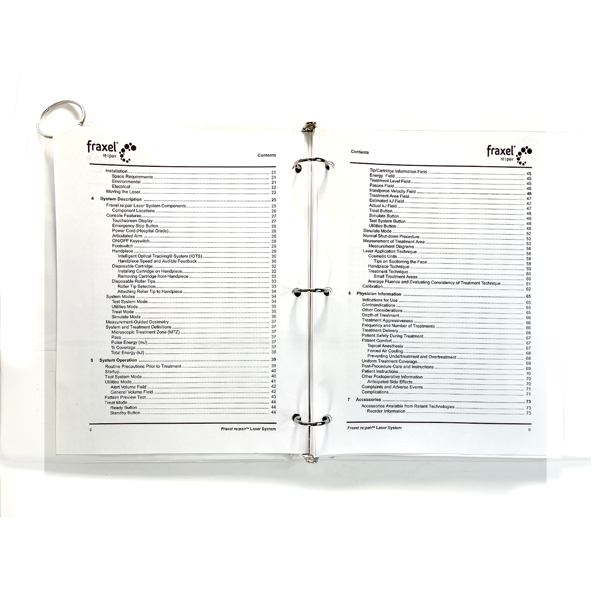Fraxel re:pair Laser System Operator manual 10-03974 Rev 4