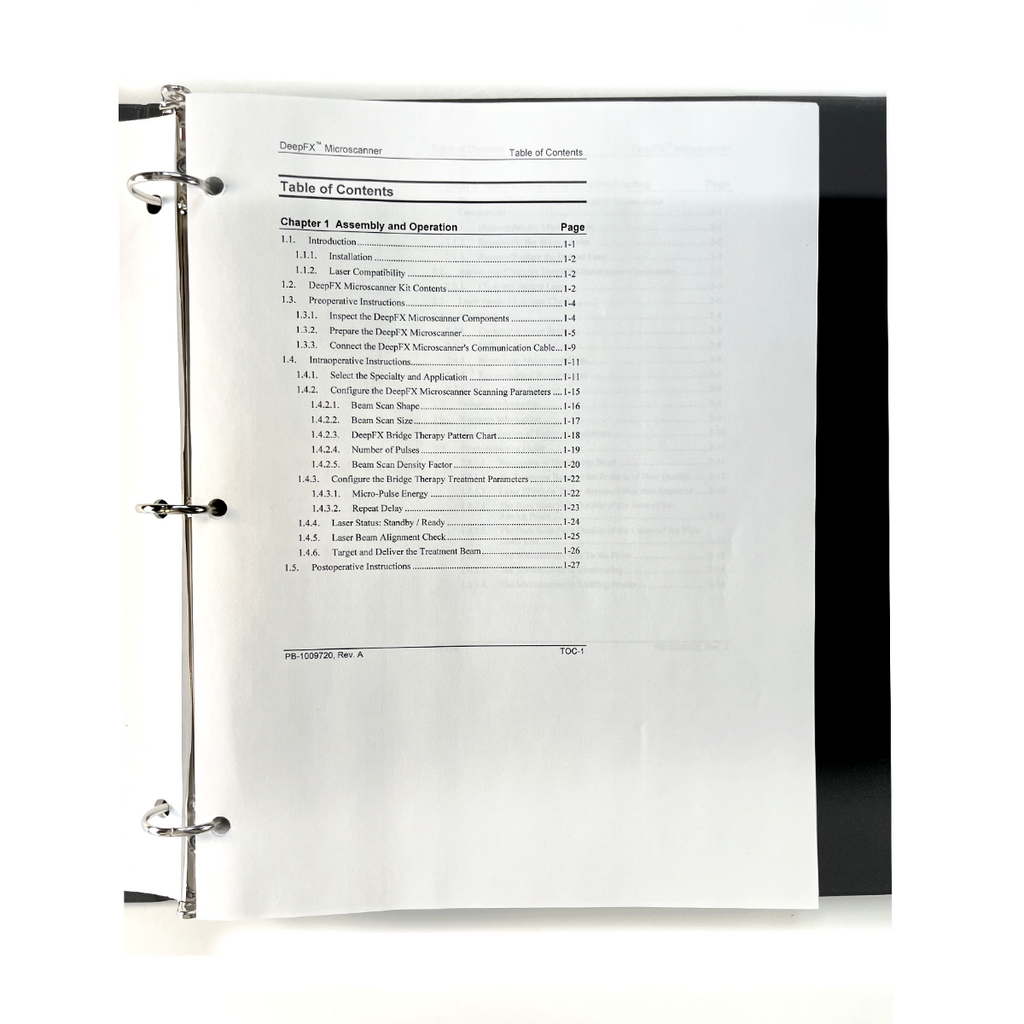 Lumenis DeepFX Bridge Therapy Operators Manual PB-1009720, Rev. A