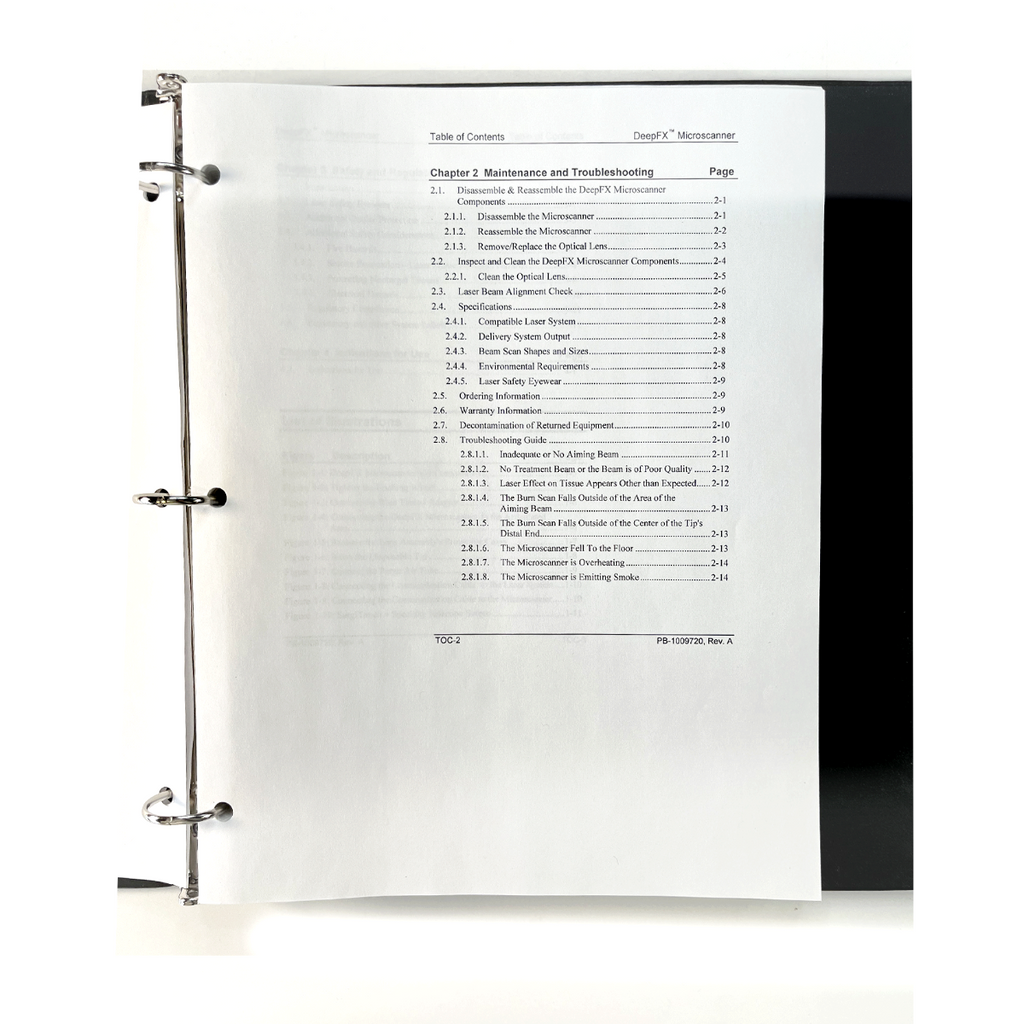 Lumenis DeepFX Bridge Therapy Operators Manual PB-1009720, Rev. A