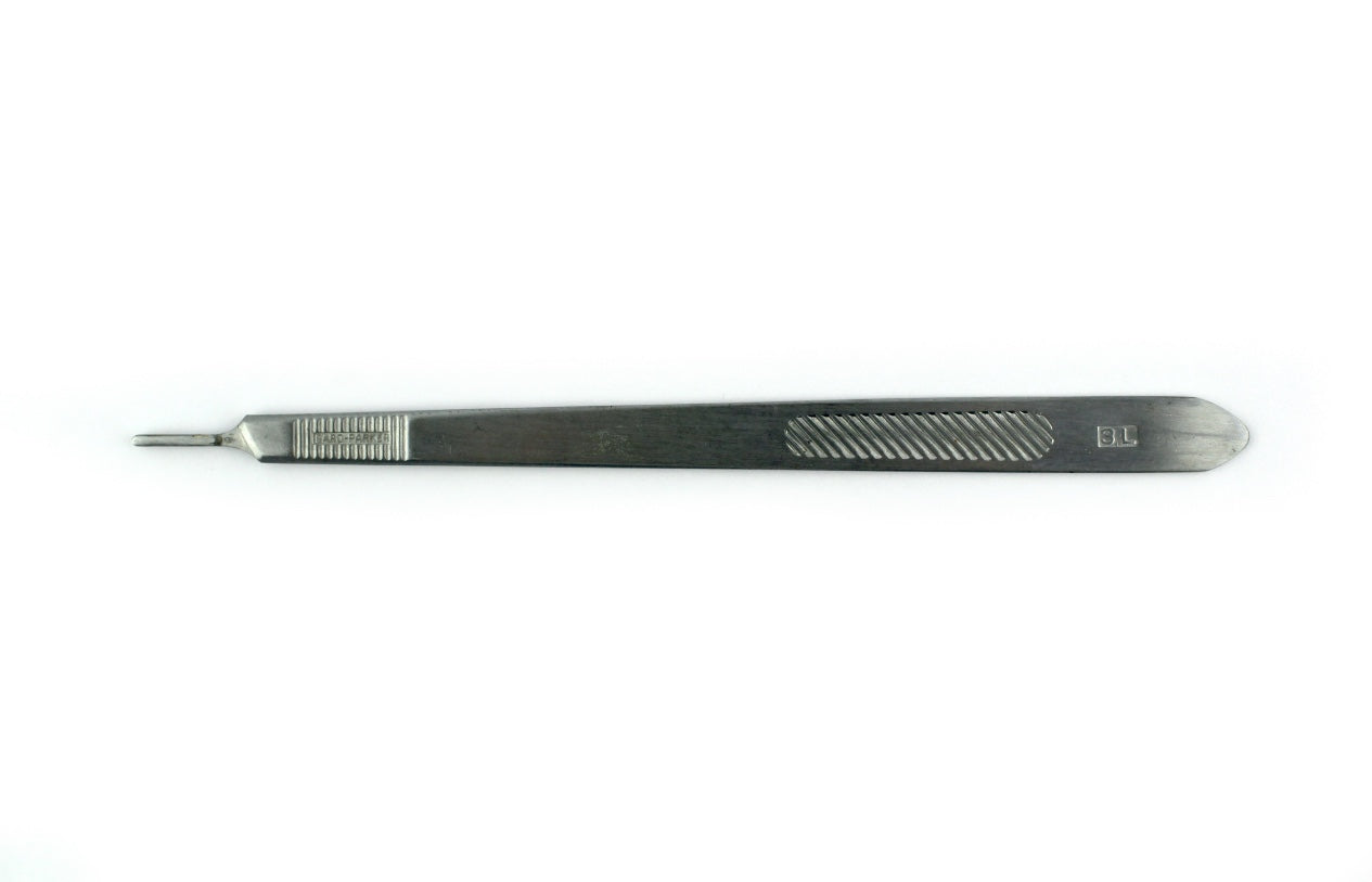 Bard-Parker Surgical Scalpel Handle Size 3-L, 21.5 cm Flat Stainless Steel