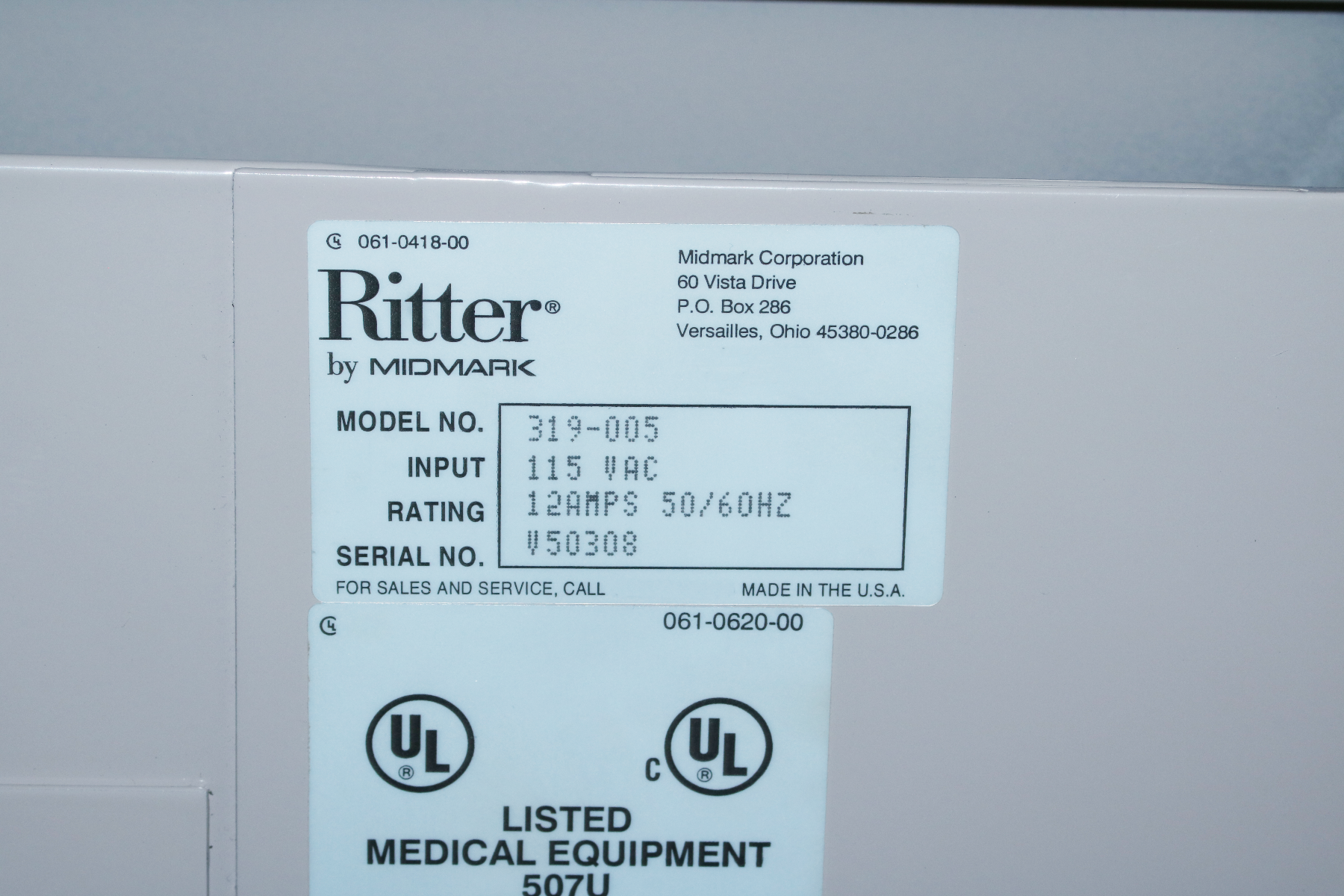 Midmark Ritter 75 Evolution Power Adjusting Medical Procedure Exam Chair 319-005