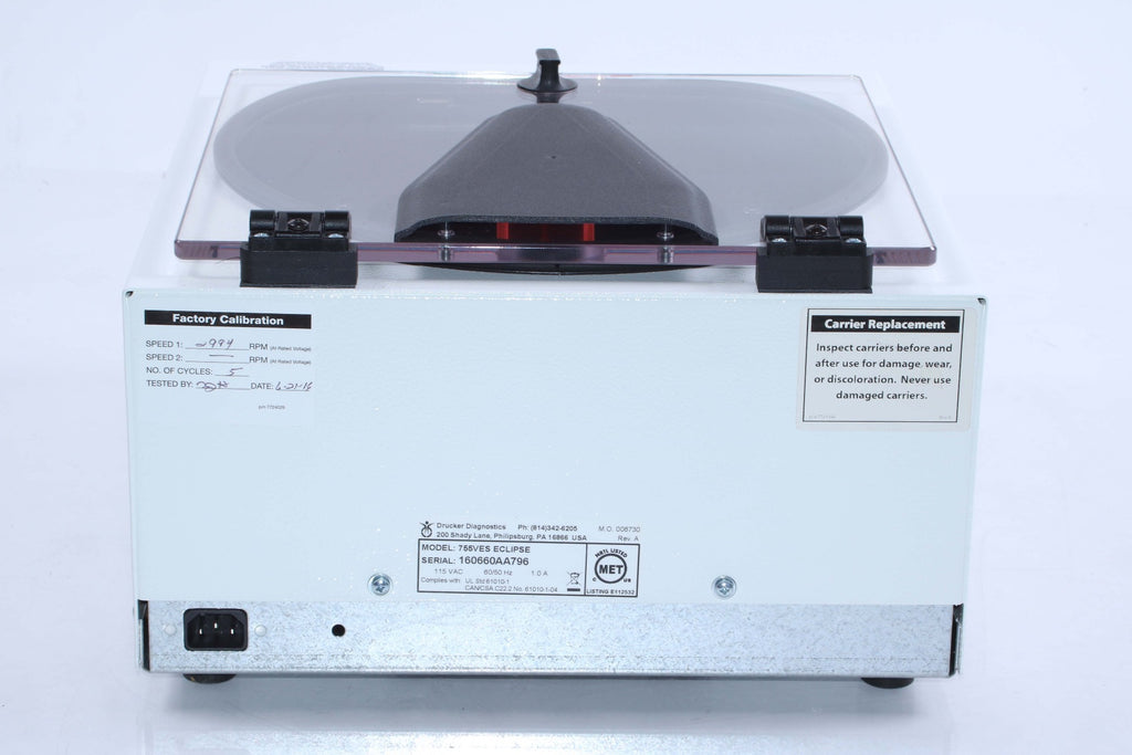 Drucker Diagnostics ECLIPSE Easy Spin 755VES Platelet PRP 3500 RPM Centrifuge