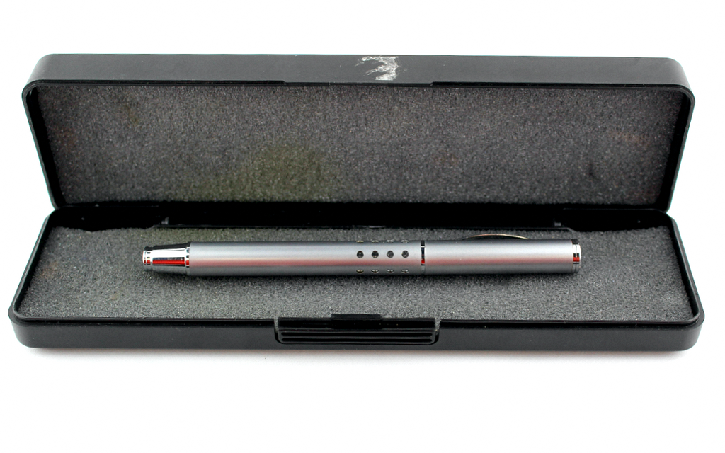 Minimalist Silver Metal Precision Screwdriver, as a pen, with hollow handle