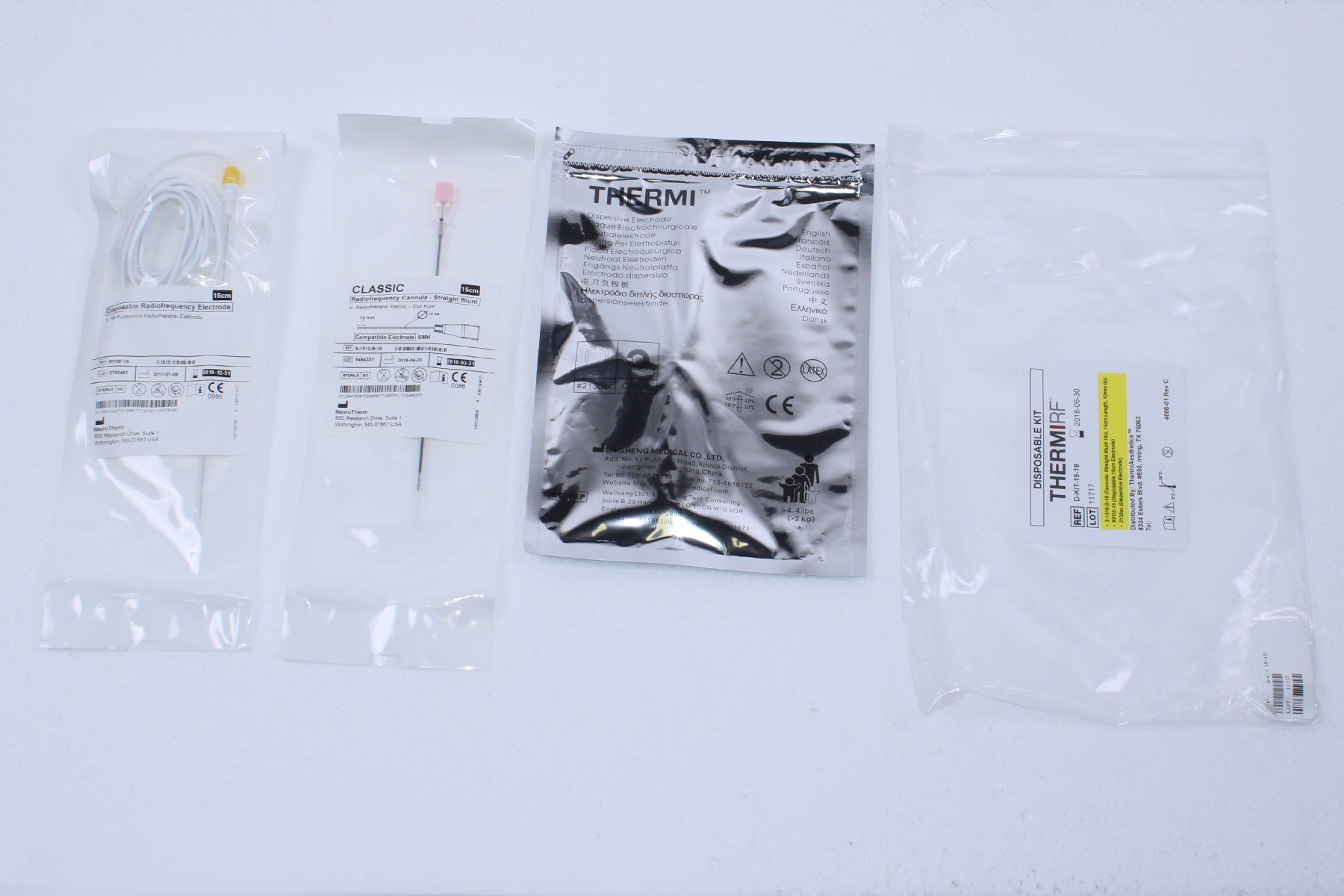 Thermi Aesthetic ThermiRF RF Yellow Disposable Kit Cannula Electrode D-KIT-15-18