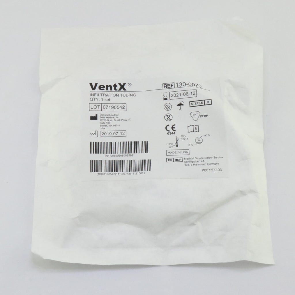 Solta VentX Single 130-0070 Vent X Infiltration Tubing (1) Set EXP 2021