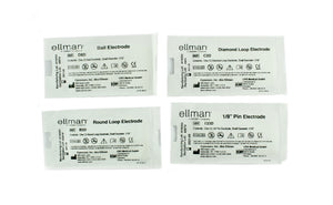 Ellman Pelleve Vari-Tip Electrodes 4 Pack EXP Diamond, Round, Ball 1/8" Pin