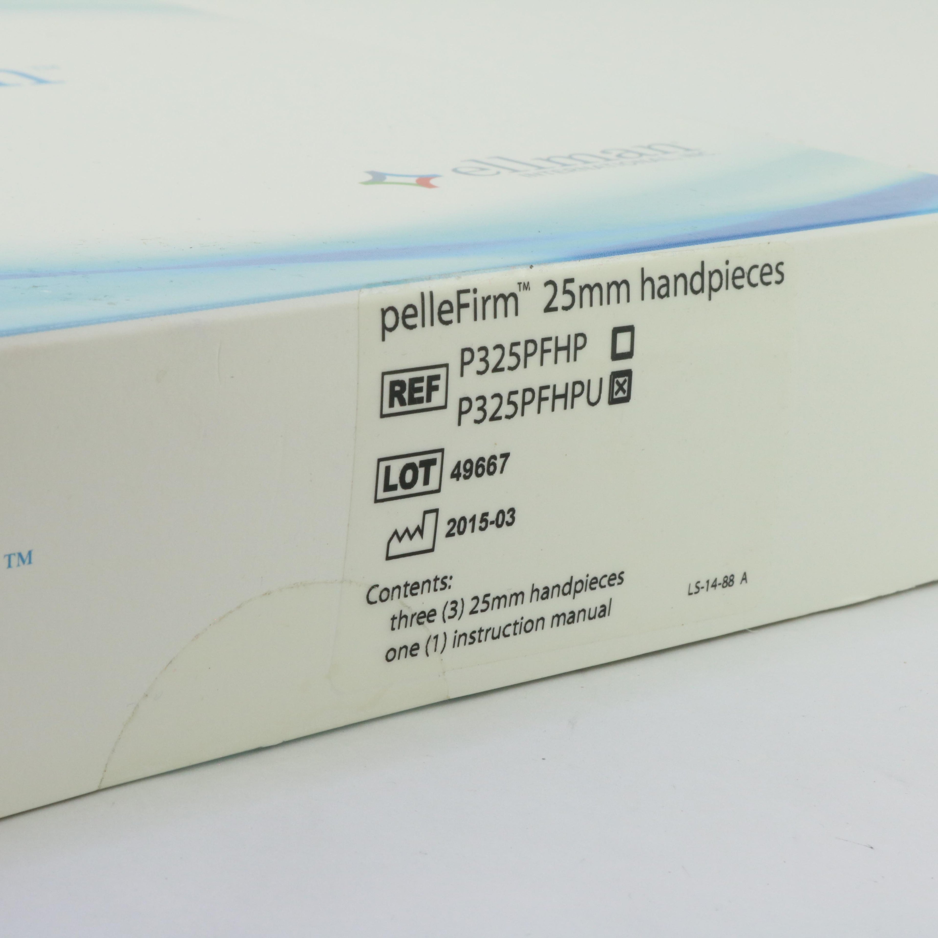 2015 Ellman Pelleve S5 RF PelleFirm 25 mm Handpiece P325PFHPU Pelle Firm 3 PACK