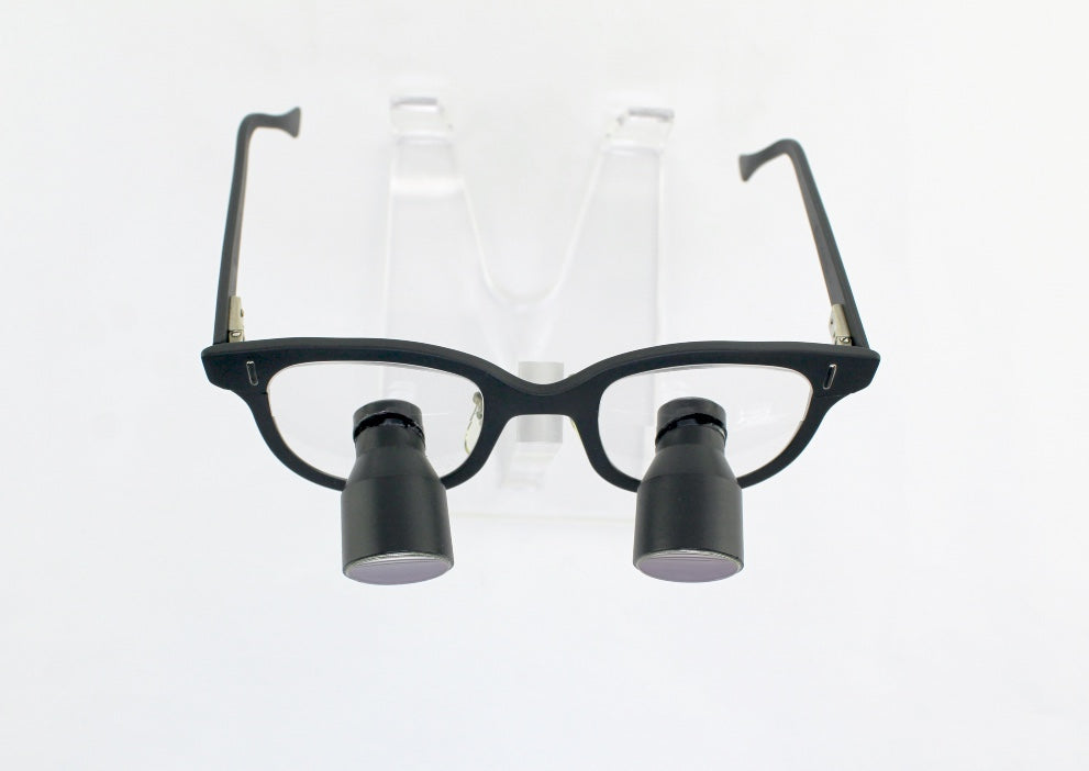 Chess 5.75 R3 Double Eye Magnifier Loupe Glasses Hands-Free Black Color AS IS