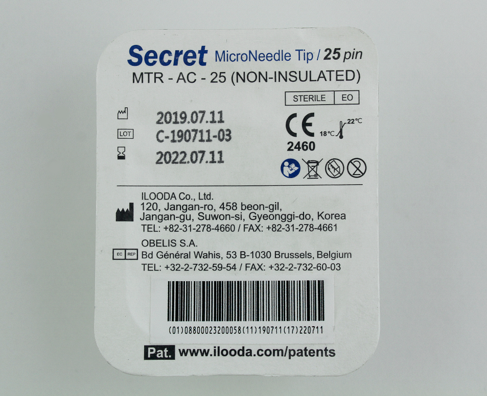 SecretRF Zarin 8x8 RF Microneedle Cartridge Secret RF MTR-AC-C-25 Pin 3 PCS