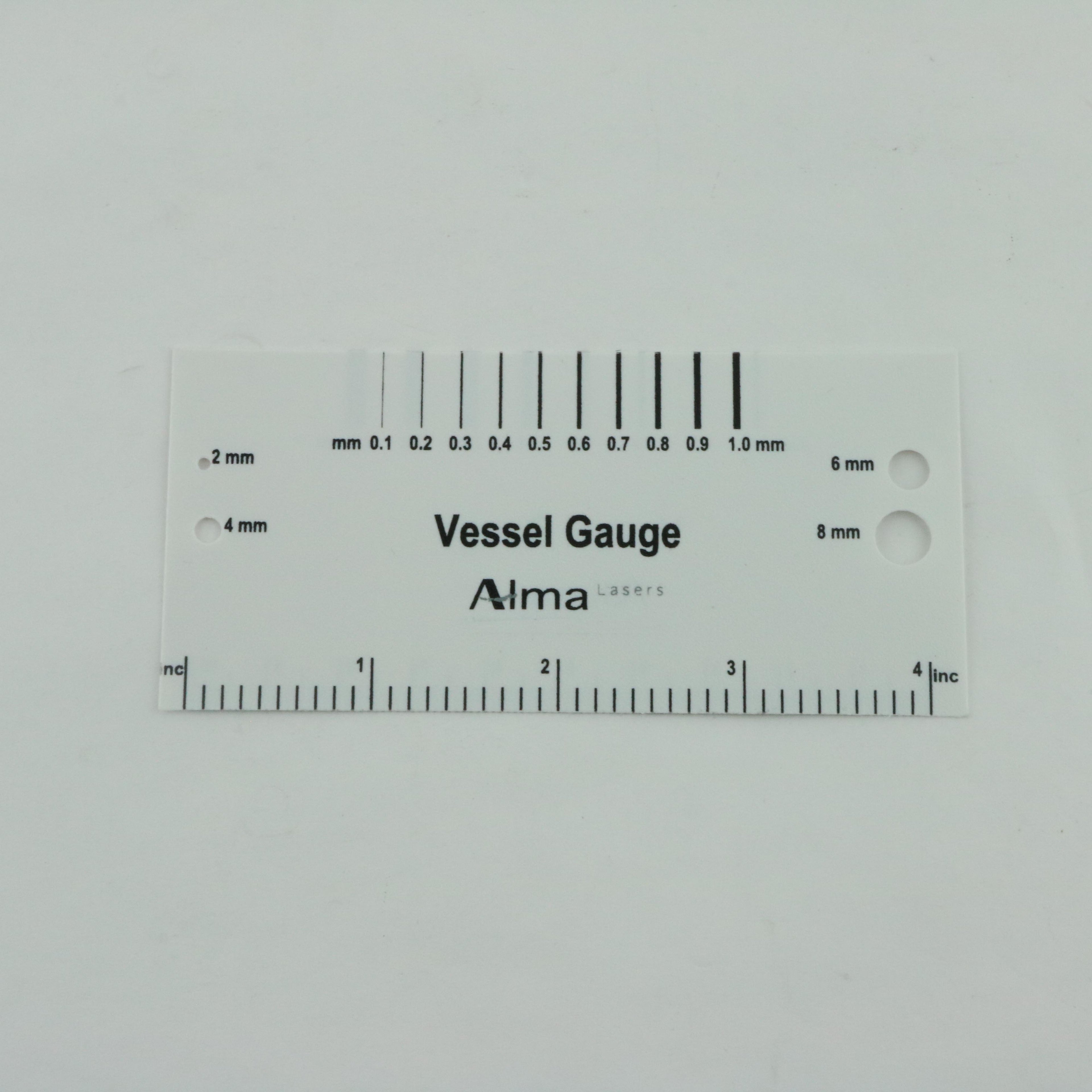 Alma Lasers Laser IPL Vascular Treatment Vessel Gauge Measuring Card