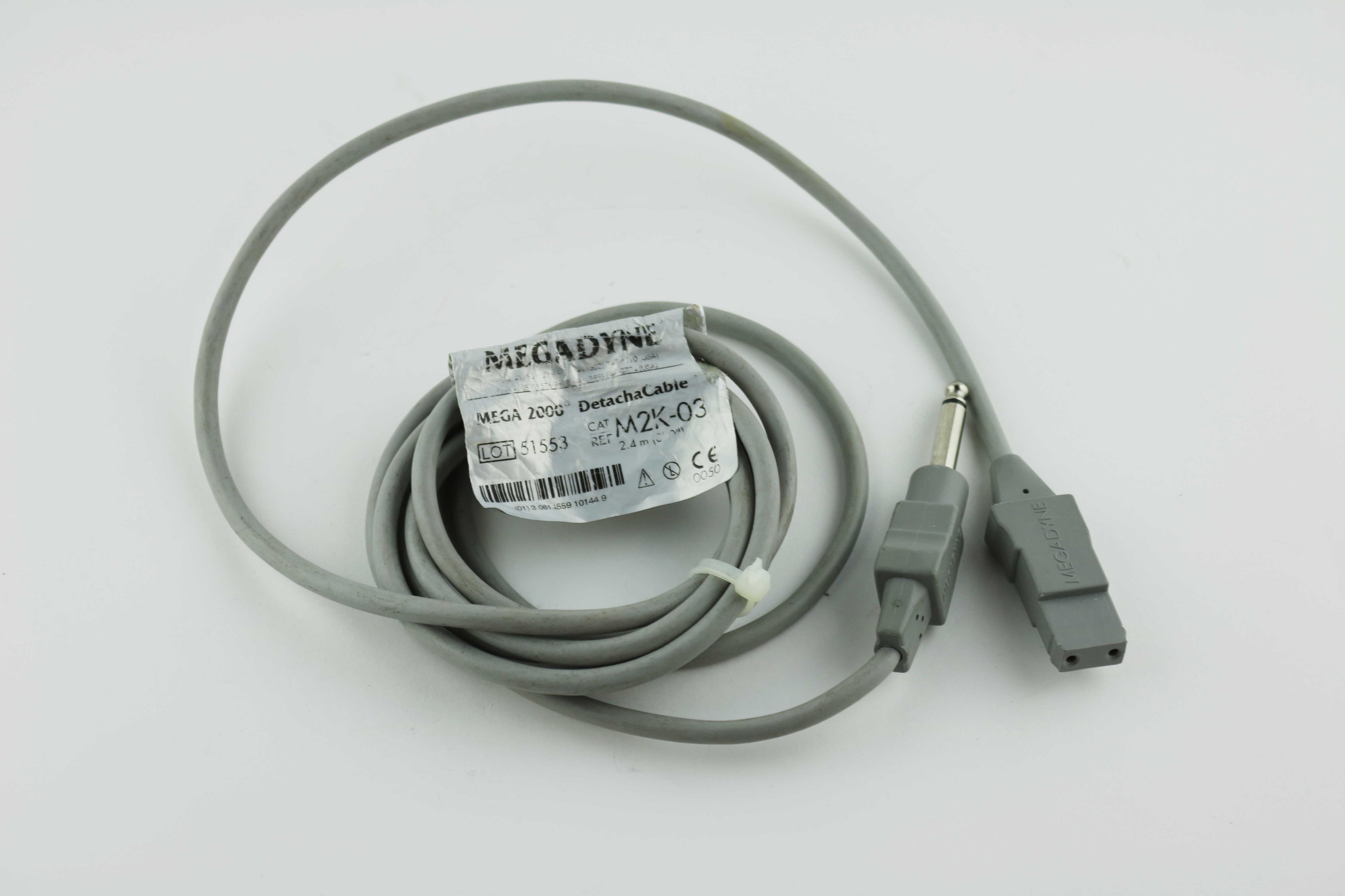 MegaDyne M2K-03 Mega 2000 Return Electrode DetachaCable Removable Cable UNTESTED