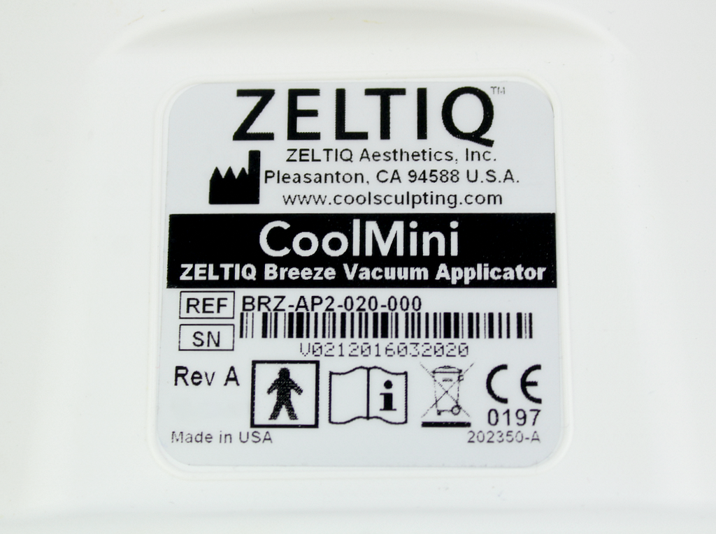 Zeltiq CoolSculpting CoolMini Breeze Vacuum Applicator BRZ-AP2-020-000 Cool Mini