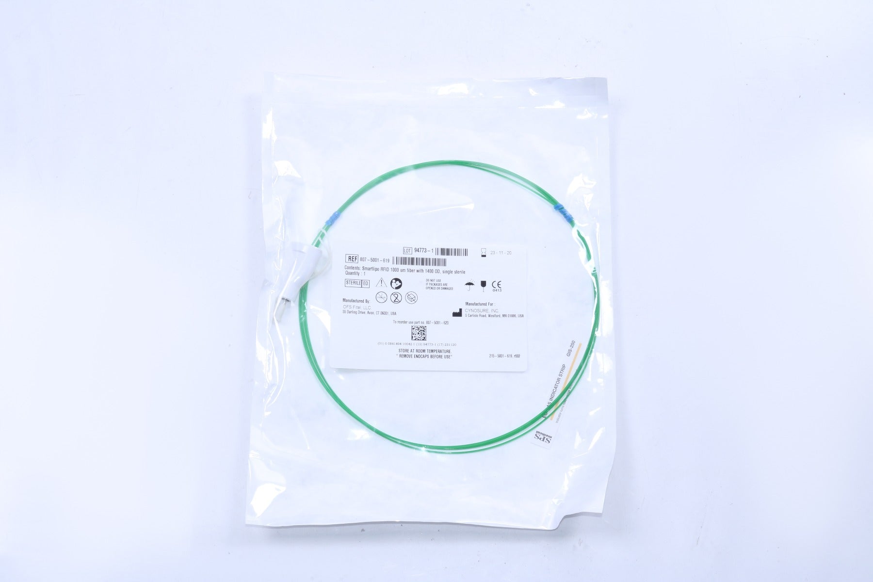 Cynosure SmartLipo 1000 um 1400 OD Green Laser Lipolysis Fiber 807-5001-619
