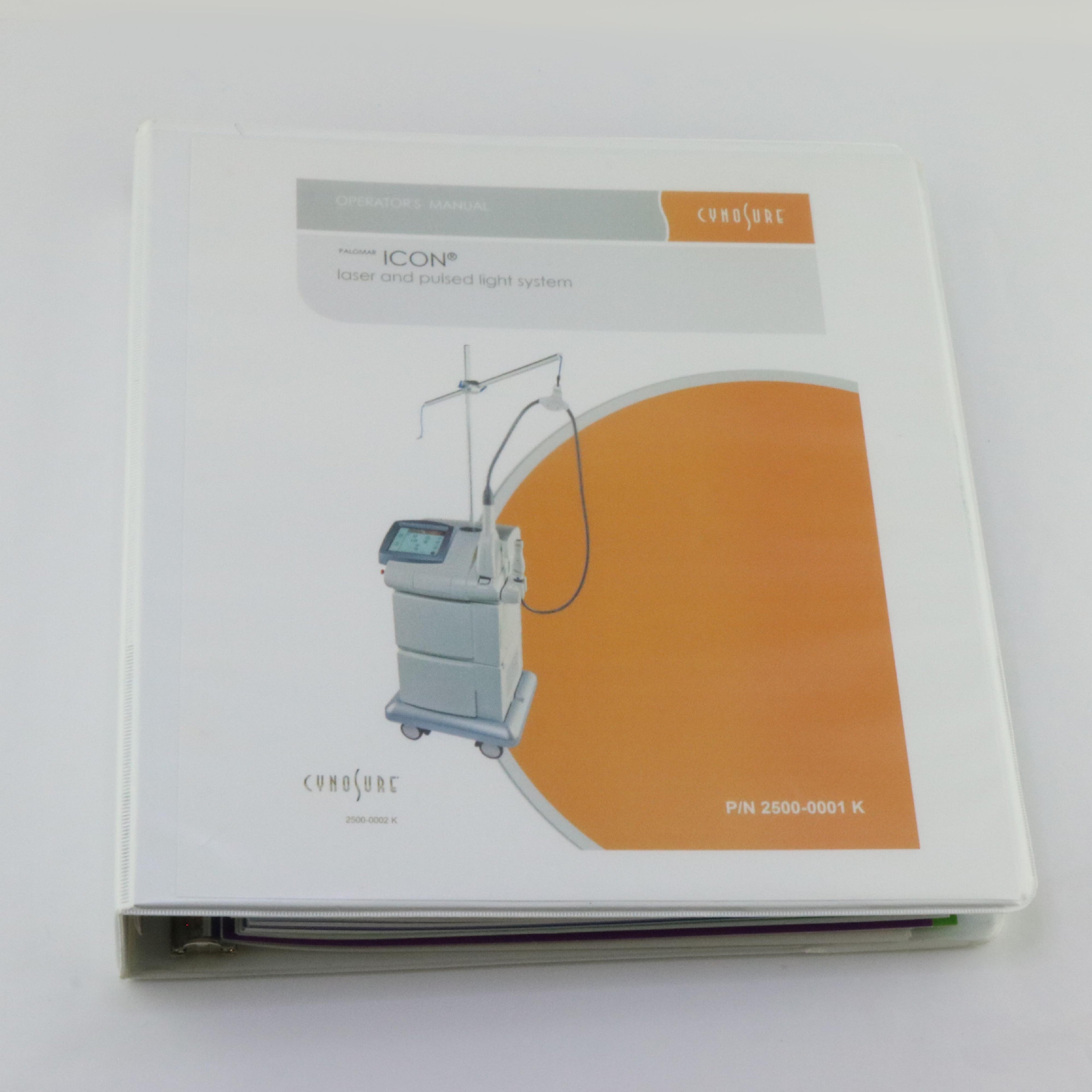 2015 Cynosure Palomar Icon Laser IPL System Operator Manual 2500-0001 REV K