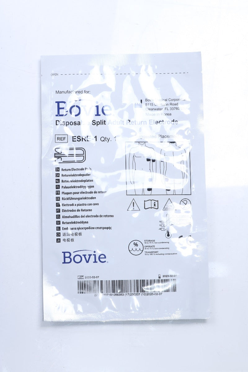 BTL Exilis Cutera TruSculpt Split Return Electrode Grounding Pad Bovie ESRE 50ct