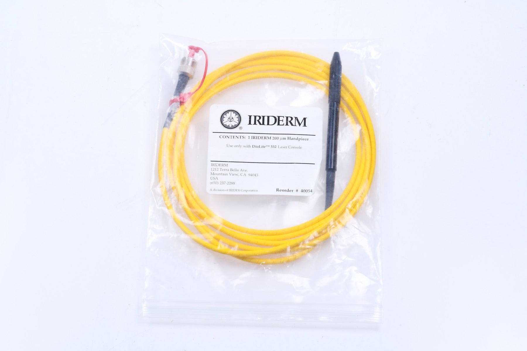 Iridex Iriderm DioLite 532 nm Laser Dio 200 um Micron Spot Handpiece 40054 PARTS