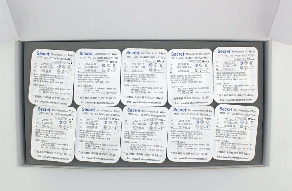 ilooda SecretRF Microneedle OEM Tips 25 Pin Non-Insulated MTR-AC-25 x10Pcs
