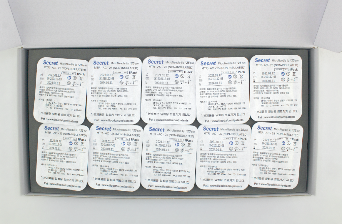 ilooda SecretRF Microneedle OEM Tips 25 Pin Non-Insulated MTR-AC-25 x10Pcs