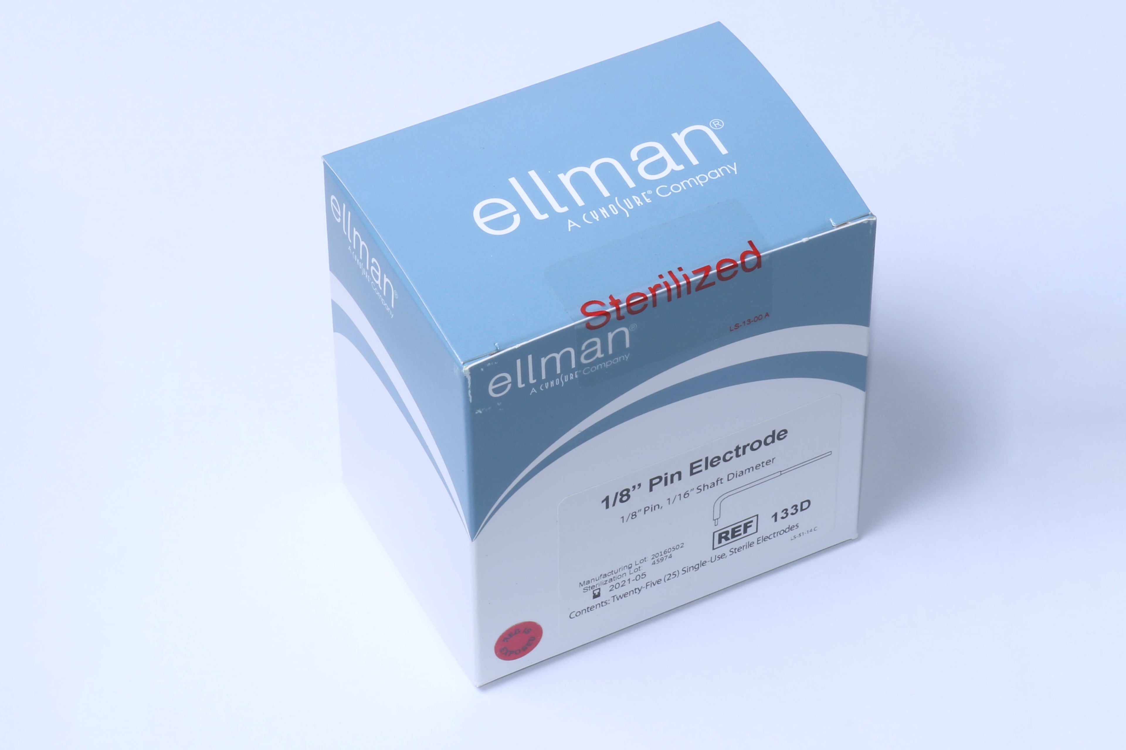 Cynosure Ellman 1/8" Pin Electrodes 1/16" Diameter Box of 25 133D EXP 2021-05