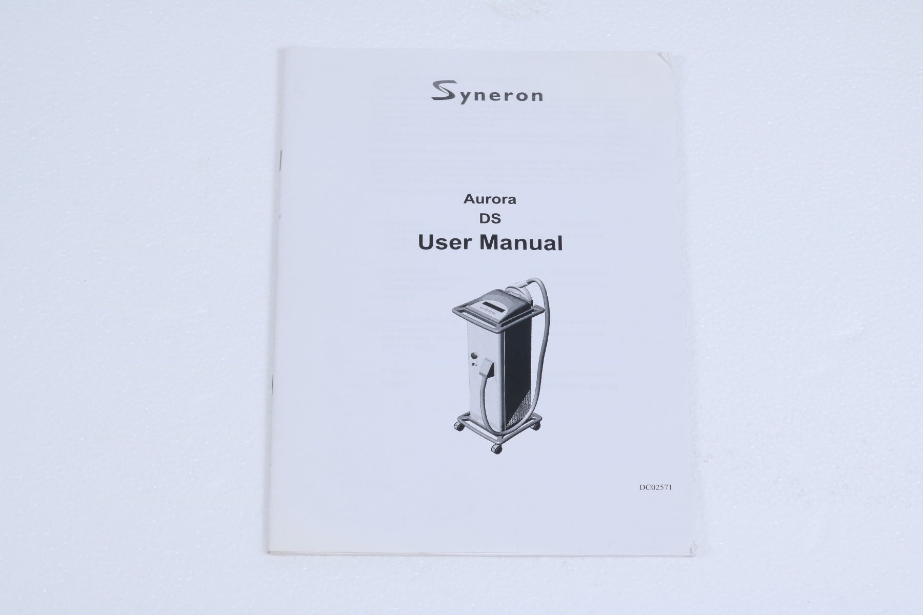 April 2001 Syneron Aurora DS elos IPL Hair Removal Operator Manual DC02571