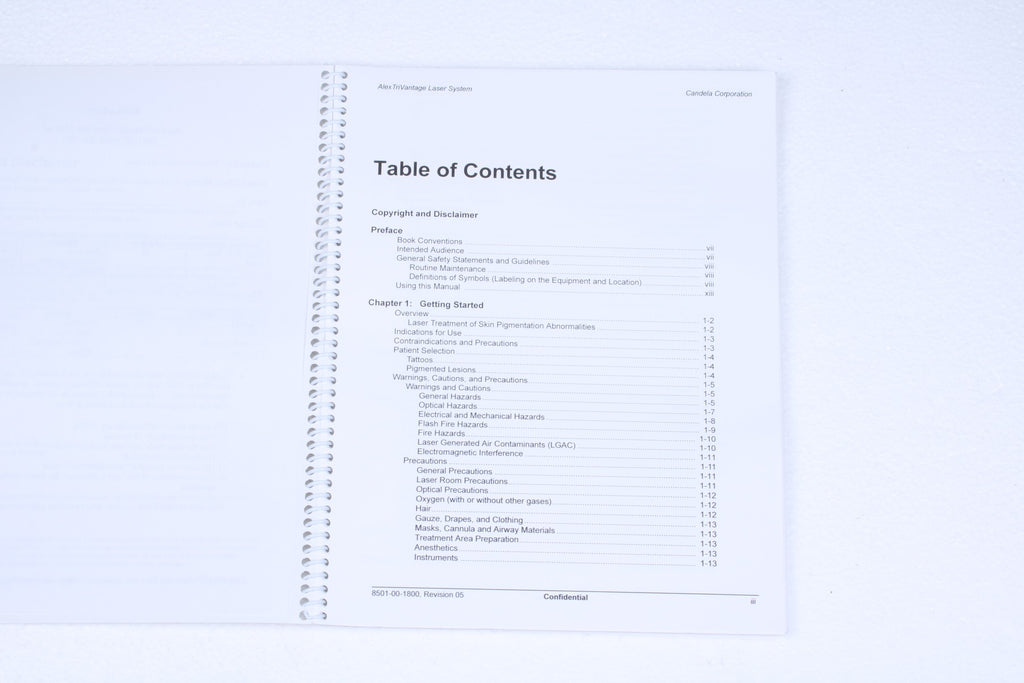 2007 Candela Alex TriVantage ATV Laser Operator Manual 8501-00-1800 Used REV 05