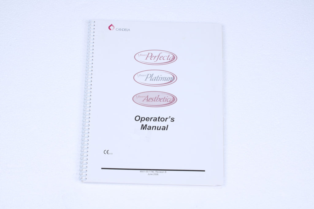 2006 Candela Vbeam 2 Perfecta Platinum Aesthetica Operator Manual 8501-00-1780