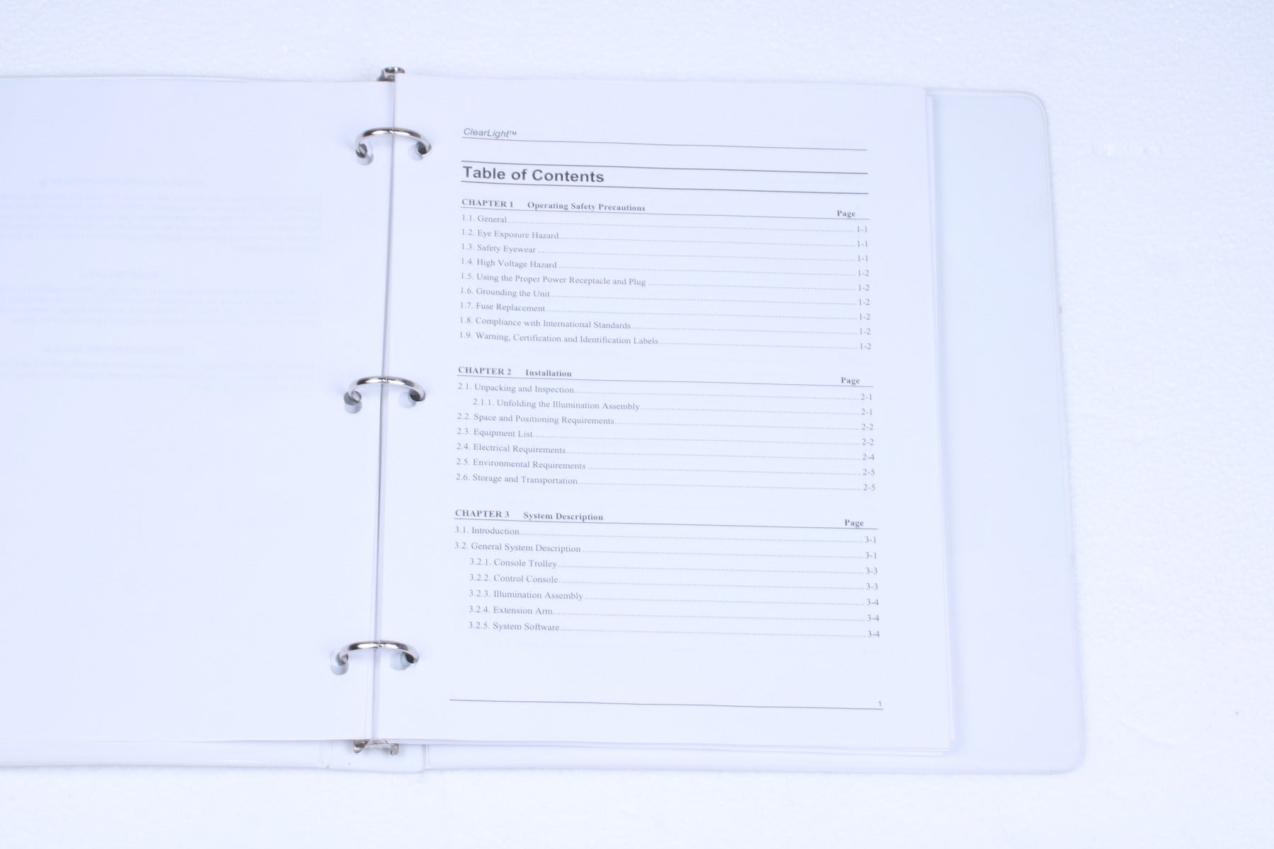 2002 Lumenis ClearLight Acne Photoclearing APC User Operator Manual PB5580110