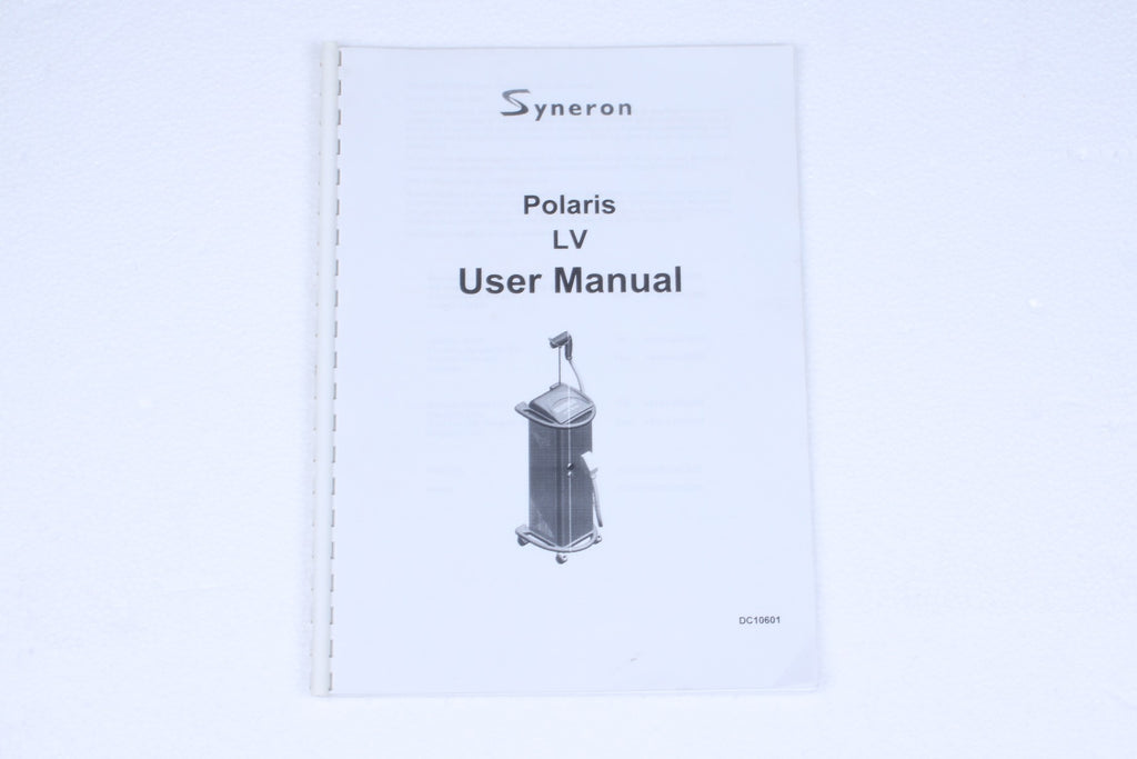 2002 Syneron Polaris LV elos IPL Vascular System User Operator Manual DC10601