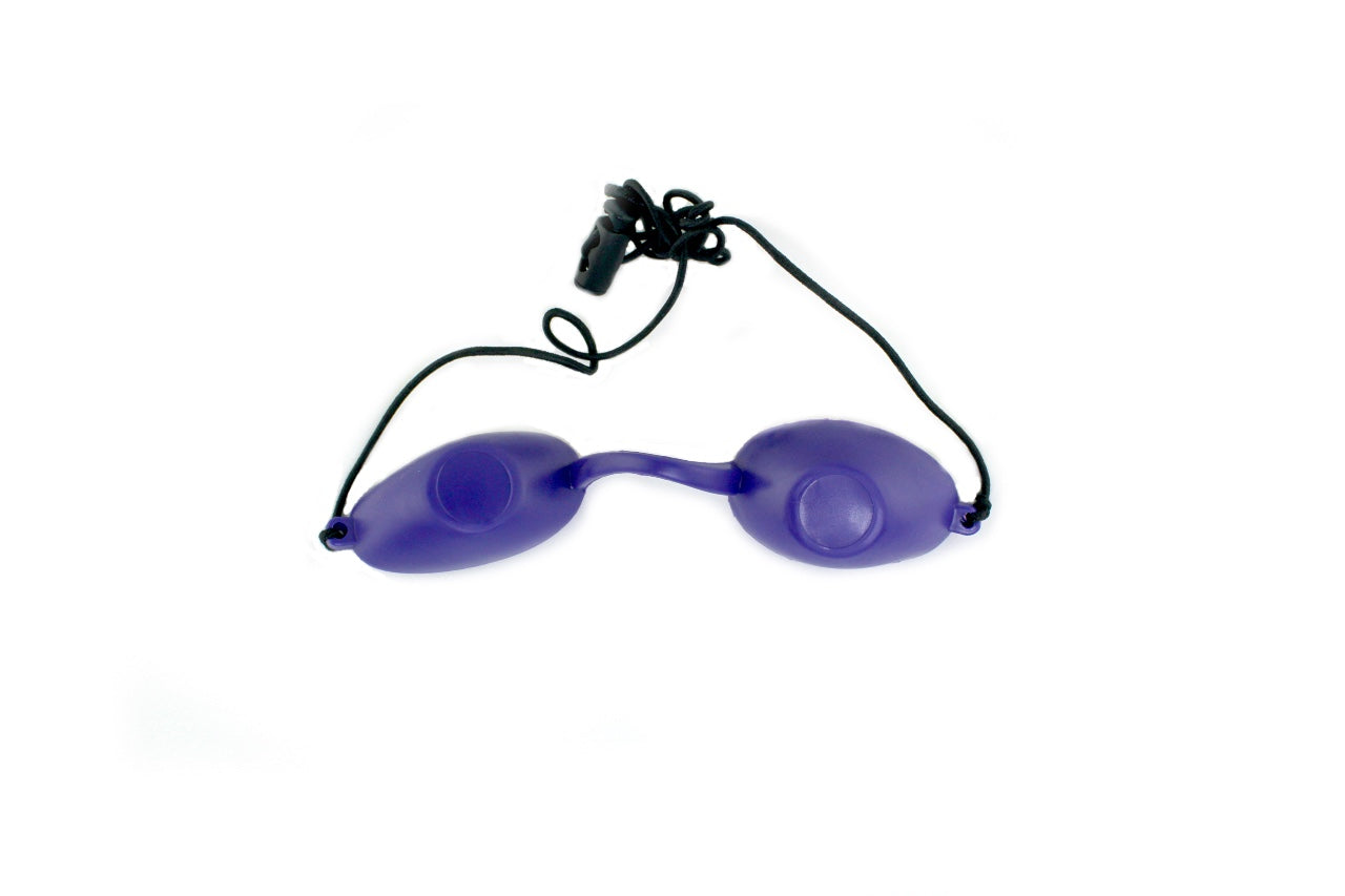Eagle Pair Laser Patient Safety Goggles Purple Plastic Eye Shields Reusable