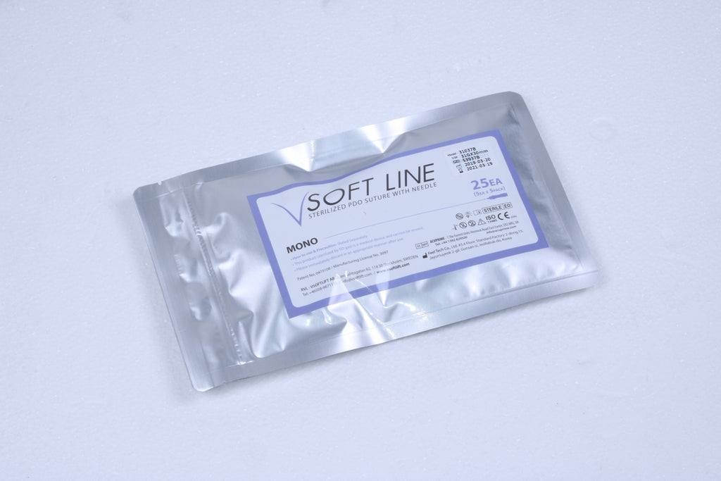 V Soft Line PDO Thread Lifting Mono 31G Needle 30 mm USP 7-0 31037B 25 Pack