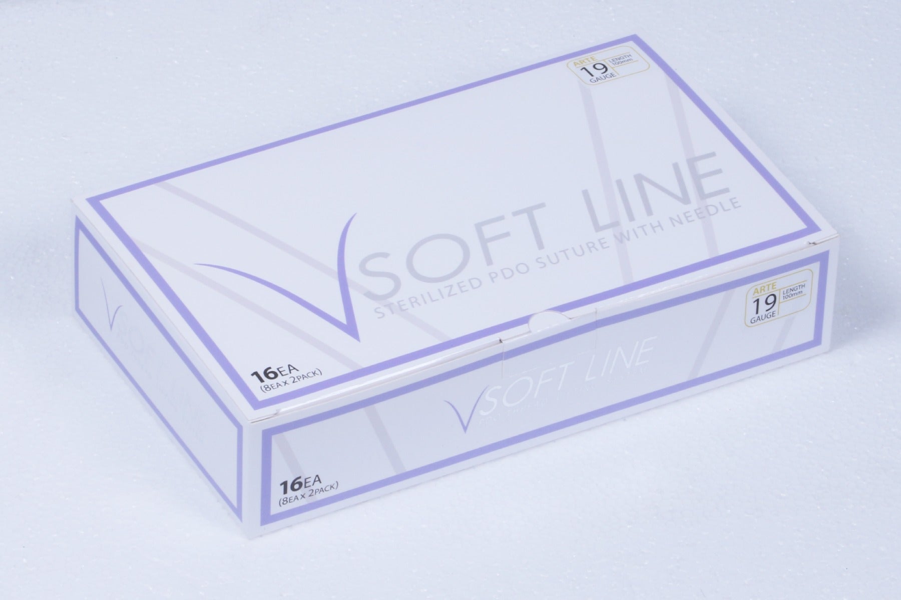 V Soft Line PDO Thread Lifting Arte 19G Needle 100 mm LF-FTN1982G 16pcs EXP 2021
